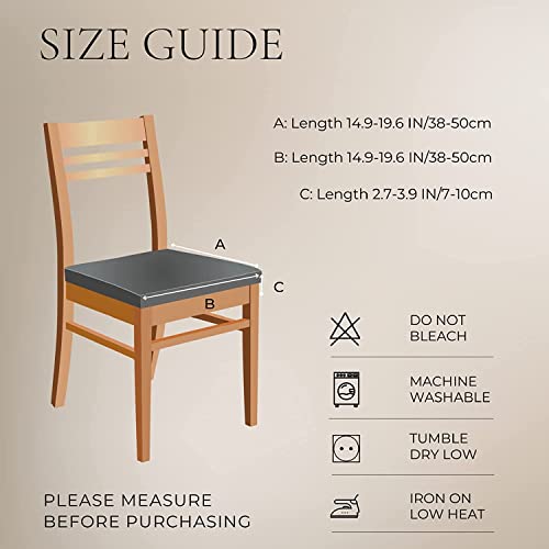 SearchI Dining Chair Seat Covers Set of 4, Rear Covered, Beige Stripe - color: Beige Stripe