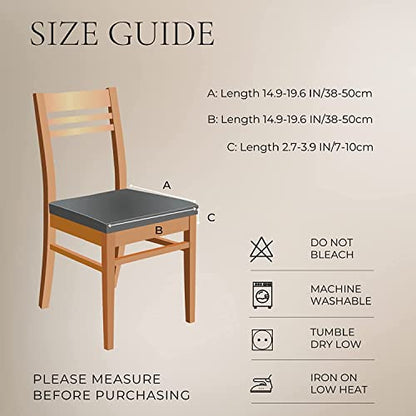 SearchI Dining Chair Seat Covers Set of 4, Rear Covered, Beige Stripe - color: Beige Stripe