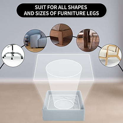 Non Slip Furniture Pads for Hardwood Floors - 8 Pcs 2" Gray Yelanon - color: 8pcs2"square Gray Star