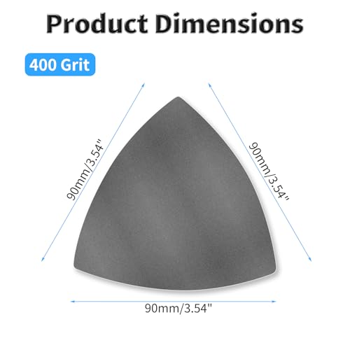 12 Pcs Detail Sander Sandpaper, 400 Grit Triangular Sandpapers - size: 400 Grit