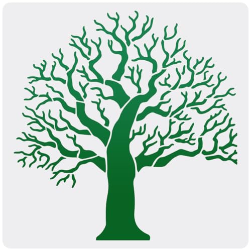 Tree of Life Template 12 x 12 Inch Reusable for Drawing DIY Crafts Home Decor, Plastic Tree Stencil for Wood Wall Floor Glass Furniture Art Design Tracing Scrapbook Project Creative Pattern - color: Tree of Life