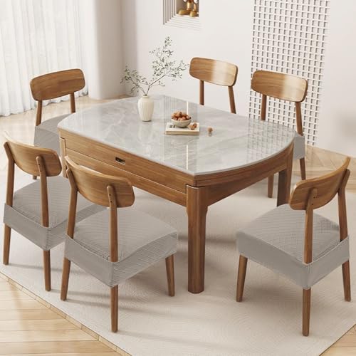 Genina Waterproof Chair Covers for Dining Room,Set of 4,Taupe - color: Taupe, size: 4PCS