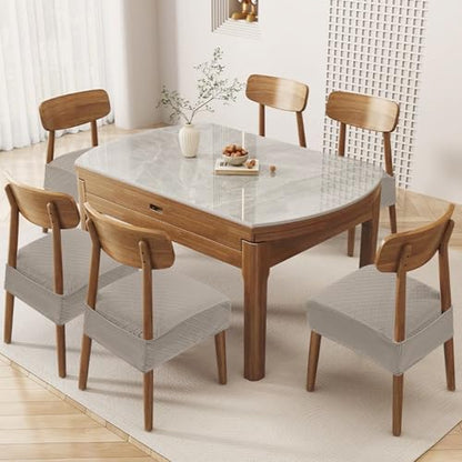 Genina Waterproof Chair Covers for Dining Room,Set of 4,Taupe - color: Taupe, size: 4PCS
