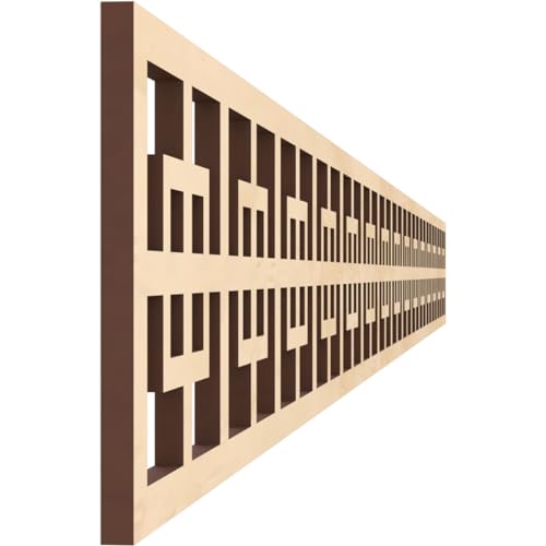 46 3/8"W x 4"H x 1/4"T Cambridge Fretwork Moulding, Birch - color: Birch, size: 4-in. H x 0.25-in. T