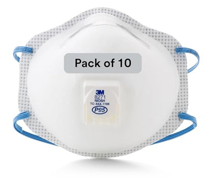 3M Particulate Disposable Respirator 8271, P95, Pack of 10, NIOSH APPROVED