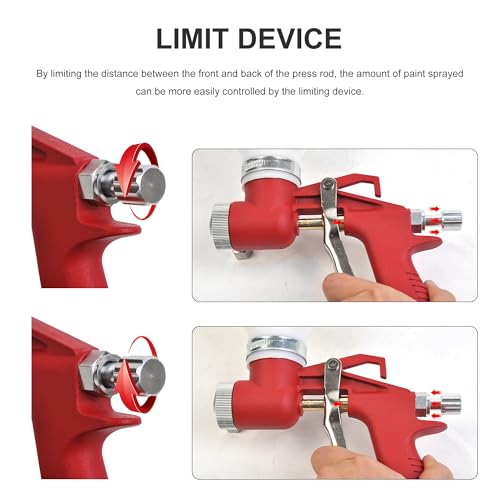 1.45 Gallon Air Texture Gun, Drywall Texture Sprayer with 3 Nozzle 4.0mm, 6.0mm, 8.0mm, Air Hopper Spray Gun with 8mm and 12mm Air Inlet
