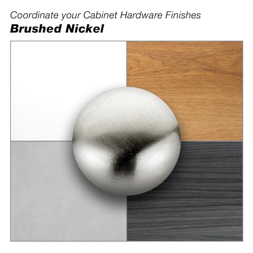 Richelieu | Toulon 3-inch (76 mm) Brushed Nickel Round Cabinet Pull Handle - color: Brushed Nickel, size: 3 in (Pack of 1)