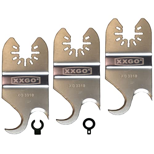 XXGO 3 Pcs Multi Tool Hook Knife Blade for Carpet Roofing Shingle Cutter - size: Multi Tool Knife Blade - 3 Pcs