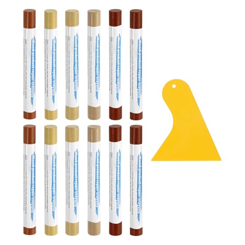 uxcell 12Pcs Wood Filler Sticks Kit, 12 Colors Earth & Light Series - color: Earth Light Series