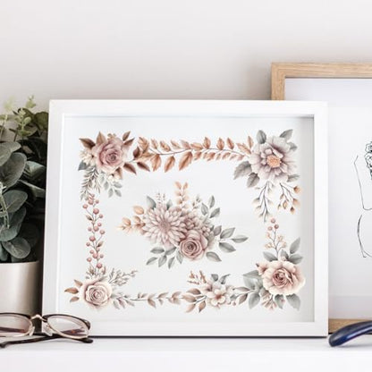 OLYCRAFT 3pcs/Set Brown Flowers Rub on Transfers for Crafts and Furniture 6x12 Inch Roses and Branches Furniture Decals Transfer Stickers Rub on Decal with 1pc Scraper for Wood Furniture Home Decor - style: Brown Flower