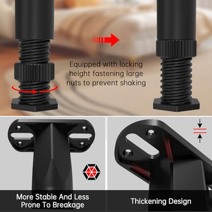 4PCS Adjustable Bed Frame Support Legs(8.3"-14.5"),Center Slats Support Leg - color: 4pcs(8.3-14.5inch)-rigid Plastic