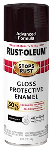 Rust-Oleum 345392 Stops Rust Advanced Spray Paint, Gloss Dark Walnut, 12 Ounce (Pack of 1) - color: Gloss Dark Walnut, size: 12 Ounce (Pack of 1), style: Gloss