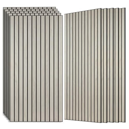 10 Pack Acoustic Wall Panels, 47.2”x23.6”x0.35”,Natural Oak - color: Mitred Natural Oak, size: 10 PACK