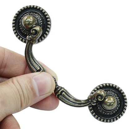 Vintage Bail Pull Handles, 3 Inch, Antique Bronze, 2Pcs - size: 3 Inch-2Pcs, Bronze