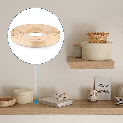 Skelang Pine Edge Banding, 3/4" X 50' Wood Strip Preglued, Iron on Veneer Edging Tape for Cabinet, Table, Door (Pack of 2) - size: 3/4" x 50' (Pack of 2)