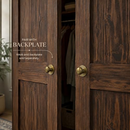 trust4care 4-Pack Antique Brass 1.5" Bifold Closet Door Cabinet Knobs Pulls - color: Bronze, size: Set of 4