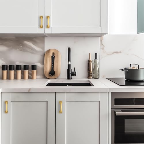 30 Pack Kitchen Cabinet Handles 3 Inch Hole Center Gold Cabinet Pulls - color: Gold, size: 3 Inch Hole Centers