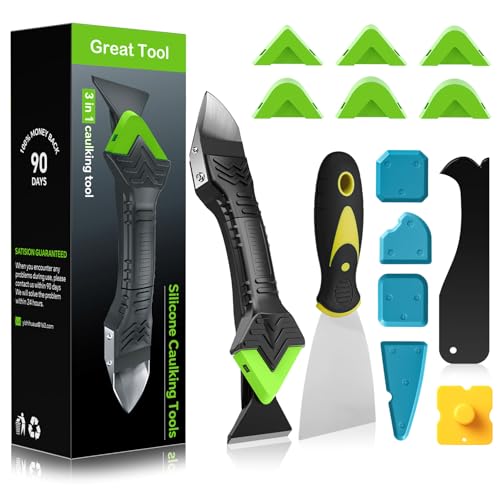 Silicone Caulking Tool Kit-3 in 1 Caulk Tool, Caulk Remover Tool - style: Classic Set
