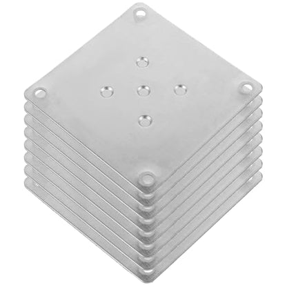 Mounting Plates for Furniture Legs: 8 PCS Table Leg Mounting Plate Furniture Leg Attachment Plates Flat Connector Attachment Bracket Base for Sofa Cabinet Chair Seat Repair Replacement