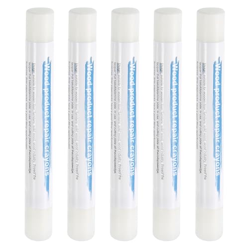 HARFINGTON 5pcs Wood Filler Sticks Wooden Wax Touch Up Furniture Repair Crayons for Scratch Hole Wood, Transparent - color: Transparent