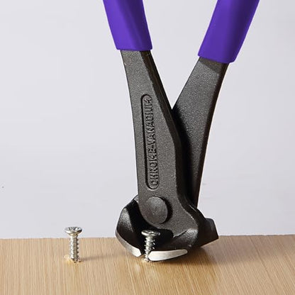 Bates- Nail Puller, 7 Inch, Royal Purple, Nail Remover Tool, Cutting Pliers, Carpenter Tools, Staple Puller, End Cutting Pliers - color: Royal Purple, size: 7", 1 Pack