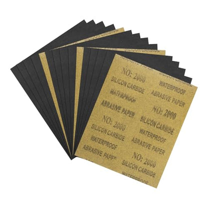 15Pcs Sand Papers 9x11In 2000 Grit Sandpaper Sheets Silicon Carbide - size: 2000 Grit