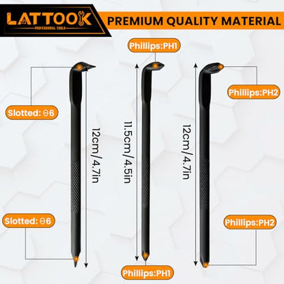 3PCS L-Type Right Angle Offset Screwdriver Set(PH1, PH2, SL6) - style: L-TYPE