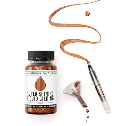 KAMENSKAYA Liquid Copper Leaf Paint - Alcohol Based Fast Drying Copper Liquid Leaf, 3.38 fl oz (100 ml) - color: Copper, size: 3.38 Fl Oz (Pack of 1)