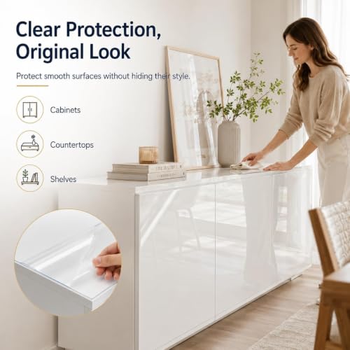 Clear Contact Paper & Wall Protector, 23.6*118 Inches Inches Adhesive Vinyl - size: 23.6"W x 118"L