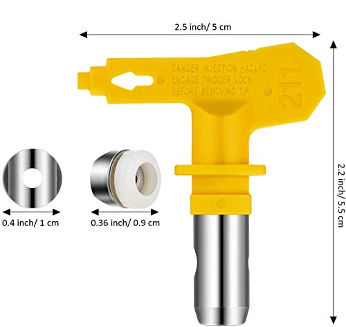 Reversible Airless Spray Tips for Airless Paint Sprayer (211) - size: 211
