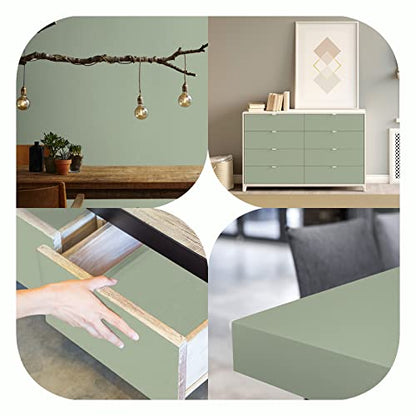 Sage Green Wallpaper Stick and Peel Green Contact Paper Removable Wallpaper - color: Sage Green, size: 17.7" x 118"
