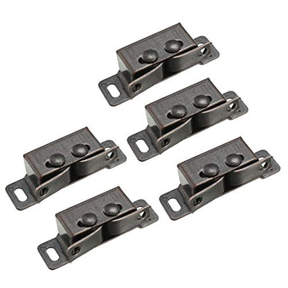 uxcell Retro Wardrobe Door Iron Double Ball Roller Catch Latch 5pcs