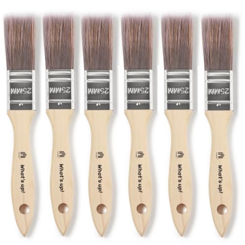 Voomey 6 PCS Paint Brushes, 1 Inch Angled Paint Brush - size: 1in 6pcs paint brush