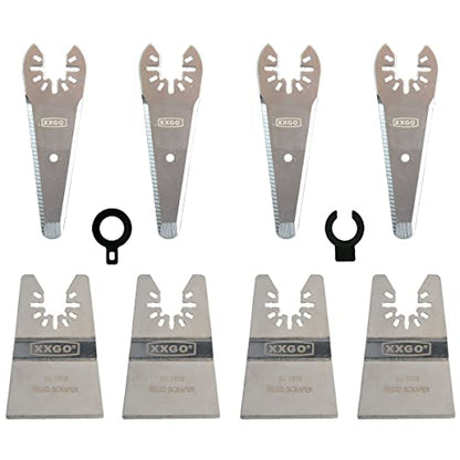 XXGO 8 Pcs Rigid Oscillating Tool Scraper Cutter Blades for Vinyl Flooring - size: Multi Tool Scraper Blade - 8 Pcs