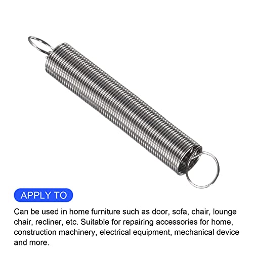 METALLIXITY Extension Spring (0.6x8x60mm/0.03"x0.32"x2.37") 5Pcs, Stainless Steel Tension Spring Wire - for Home Repair Construction Machinery - size: 0.03"x0.32"x2.37"