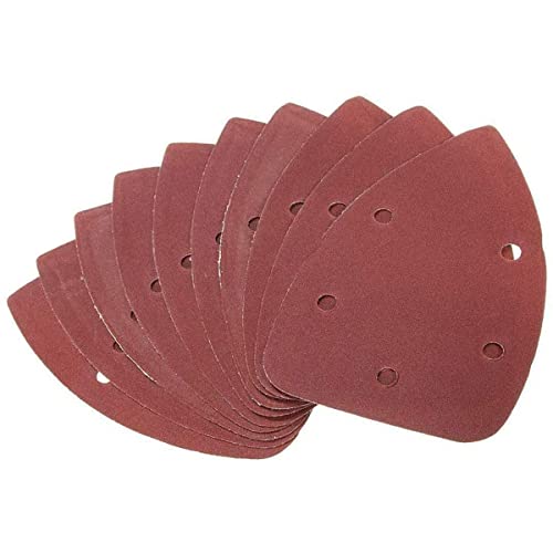 10 Pieces Mouse Sandpaper 5 Holes Detail Sander Sandpaper Hook and Loop Sanding Sheets 60 Grits - size: 60 Grits