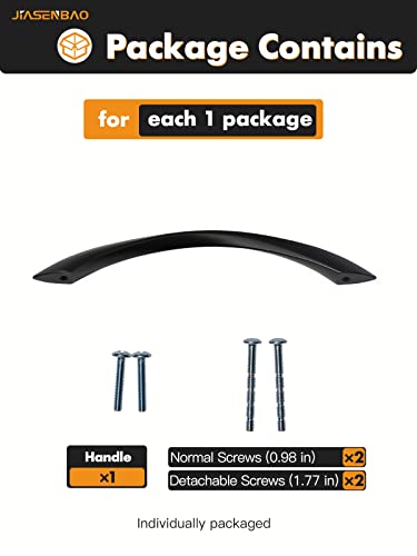 Black Cabinet Pulls 6.3 Inch Arch Twisted Matte Black Handles Drawer Kitchen Cupboard Bathroom Dresser Cabinet Hardware Zinc Alloy 5 Pack - color: Black, size: 6.3 inch Hole Centers