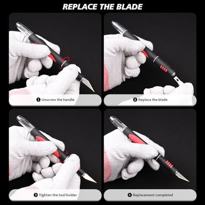 EHDIS Exacto Knife, Hobby Knife, Precision Craft Knife for Carving, Cutting