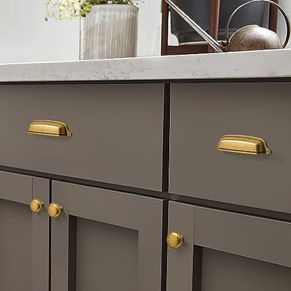 khtumeware 1-1/4" (32 mm) 10 Pack Drawer Pulls Antique Brass Cabinet Knobs Kitchen Hardware Cabinet Handles Drawer Handles Knobs. (10 Pack, knob, Antique Brass) - color: Antique Brass, size: Knob 1-1/4"
