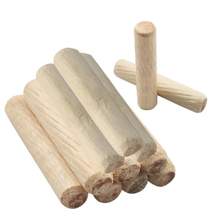 150 Pack Wooden Dowel Pins ,Wood Grooved Plugs Pin M8x40mm Hardwood Fluted Dowels for Furniture Woodworking Crafts, DIY Carpentry - size: M8x40mm