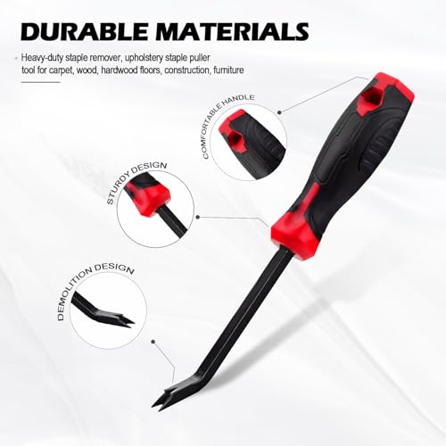 Heavy Duty Staple Remover Tool for Carpet, Upholstery and Wood Floors