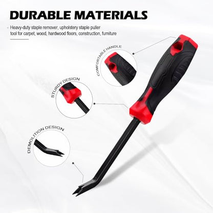Heavy Duty Staple Remover Tool for Carpet, Upholstery and Wood Floors