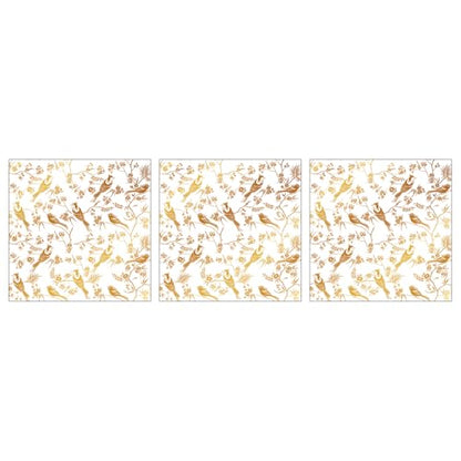 Gold Foil Rub on Transfer for Furniture DTF Transfers for Wood Drawer Decor, Flowers and Birds - style: Flowers and Birds
