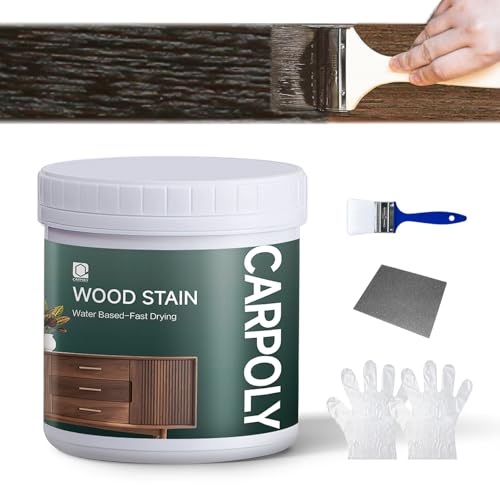 Wood Stain,32oz Black Walnut Wood Stain & Sealer in One with Tools - color: Black/Walnut, size: 1kg
