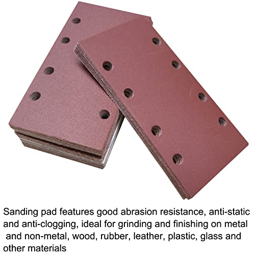 60 PCS Hook & Loop Sandpaper Sheets for 1/3 Sheet Sander – 60/80/100/120/150/240 Grit – Aluminum Oxide Sanding Paper for Wood, Metal, Paint & DIY Projects