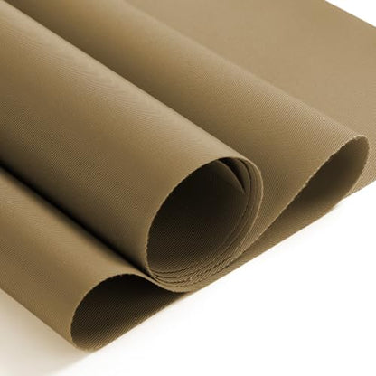 Waterproof Nylon Fabric 420D Twill Fabric by the Yard 58x36 Inch Khaki - color: Khaki, size: Pre Cut 1 Yard