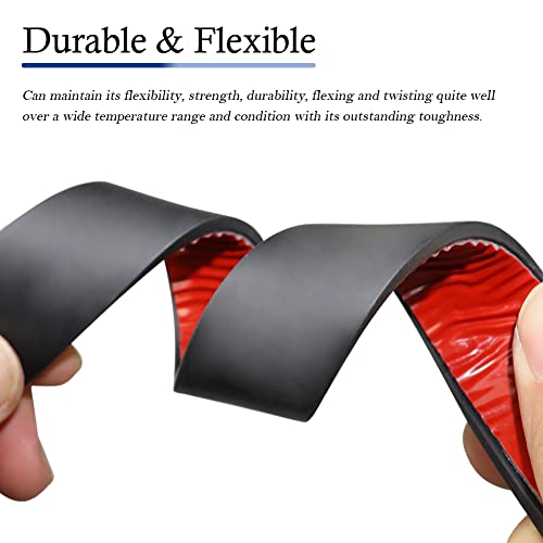 LSGCQ Neoprene Rubber Strips with Adhesive Backing Rubber Sheets - size: 1” Wide x 1/16" Thick x 10' Long