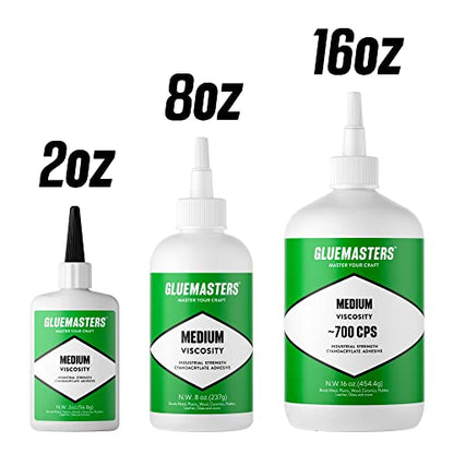 Industrial Grade Cyanoacrylate Adhesive - Medium Viscosity, 8 oz, Super Glue - style: 8OZ MEDIUM VISCOSITY