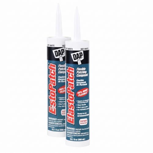 DAP 12286 Elastopatch Textured 02 10.1Oz Raw Building Material, 10.1 oz, Off- White, 10 Ounce (Pack of 2) - size: 10.1 oz (Pack of 2)