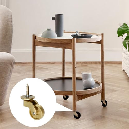 Semetall 1-1/4 Inch Solid Brass Swivel Caster for All Floor Mat Set of 4 - style: A-108